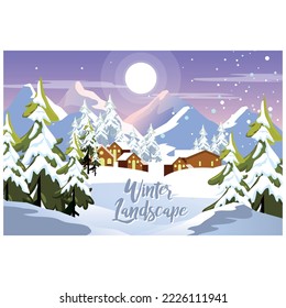 Winterhaus auf weißem Hintergrund