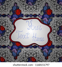 Winter houses for Christmas and Christmas fabrics packaging paper and decor on yellow, orange and blue colors. Raster illustration.