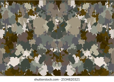 Tundra de camuflaje de cazador de invierno Vector de patrón abstracto de musgo de nieve de camuflaje permafrost ártico