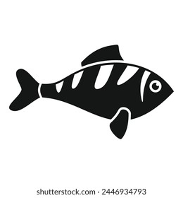 Winter ice fish icon simple vector. Event festival. Cold water festival