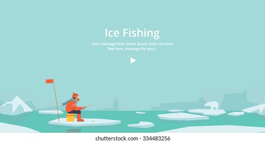 Winter. Ice Fishing