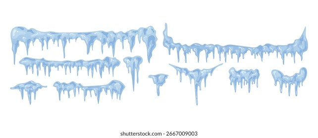 Ilustración vectorial de Clipart de carámbanos de invierno