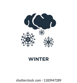 Winter icon. Black filled vector illustration. Winter symbol on white background. Can be used in web and mobile.