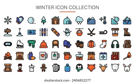 Winter Icon Collection Suitable for Web and apps presentation or social media
