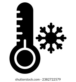 Winter icon in glyph style. Suitable for logo, web, graphic design, illustration, sticker, books, etc.