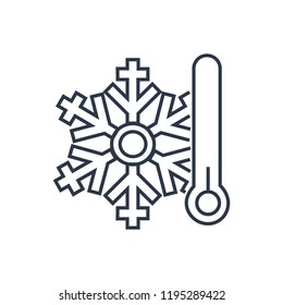 Winter icon. Isolated thermometer and winter icon line style. Premium quality vector symbol drawing concept for your logo web mobile app UI design.