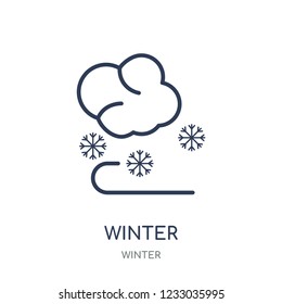 Winter icon. Winter linear symbol design from winter collection. Simple outline element vector illustration on white background