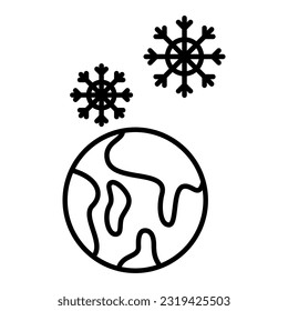 Winter icon on transparent background