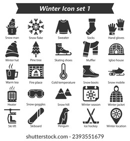 Winter Icon Set 1, Vector Graphics