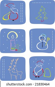 winter icon set