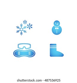 Winter icon set