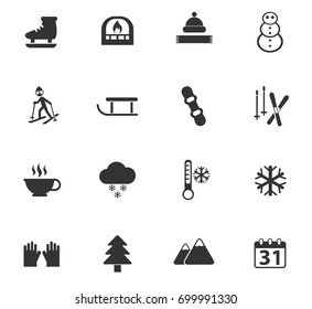 winter icon set