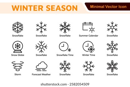 Winter Icon Set. A cozy collection of icons capturing the essence of the winter season, perfect for enhancing holiday-themed projects, seasonal promotions, and winter sports applications.