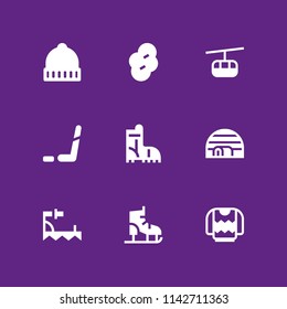 winter icon set. prune, boot and ice skate vector icon for graphic design and web
