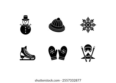 Winter Icon Set Vector Art And Illustration