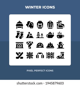 Winter icon set vector design 