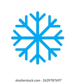 winter icon. snowflake vector on white background