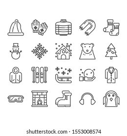 Winter icon and symbol set