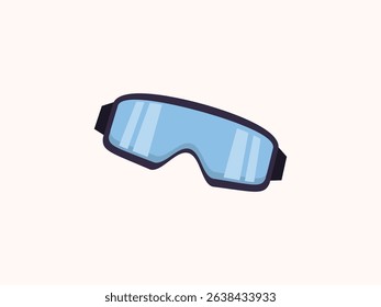 Winter icon vector illustration of glasses with cozy snow and frost details. Perfect for seasonal themes, winter fashion, and holiday designs in modern vector style.