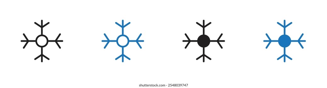 Winter icon Vector set outline