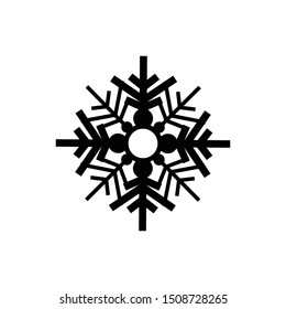 Winter icon vector snowflake sign.
