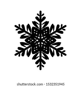 Winter icon vector snowflake sign.