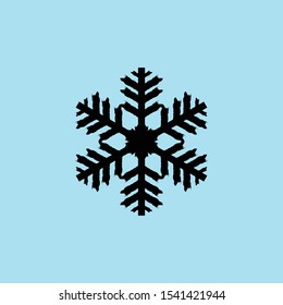 Winter icon vector snowflake sign.