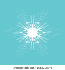 Winter icon vector snowflake sign.