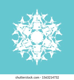 Winter icon vector snowflake sign.