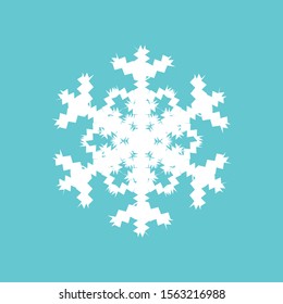 Winter icon vector snowflake sign.
