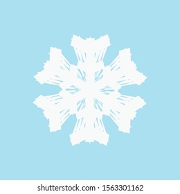 Winter icon vector snowflake sign.