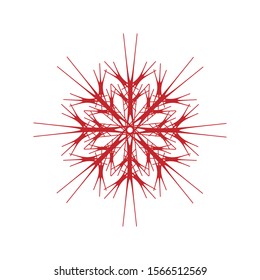 Winter icon vector snowflake sign.