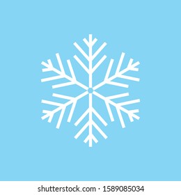Winter icon vector snowflake sign.