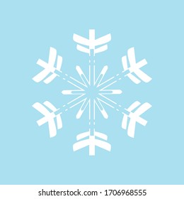 Winter icon vector snowflake sign.
