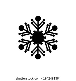 Winter icon vector snowflake sign.