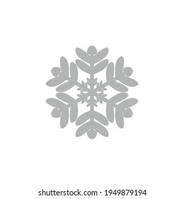 Signo de copo de nieve vectorial de icono de invierno.