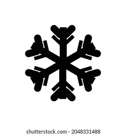 Signo de copo de nieve vectorial de icono de invierno.