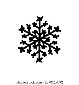 Winter icon vector snowflake sign.