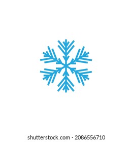 Signo de copo de nieve vectorial de icono de invierno.
