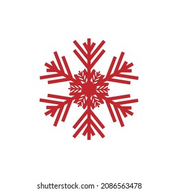 Winter icon vector snowflake sign.
