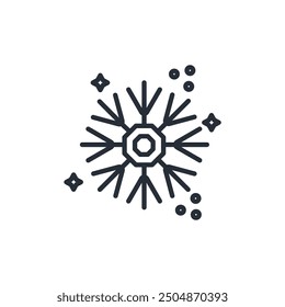 winter icon. vector.Editable stroke.linear style sign for use web design,logo.Symbol illustration.