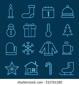 Winter icons design vector
