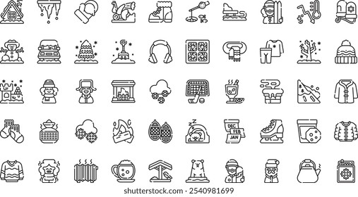 Winter icons High-Quality Vector Icons Collection with Editable Stroke. Ideal for Professional and Creative Projects.