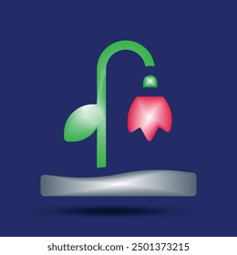 winter icons with mash grediant and background