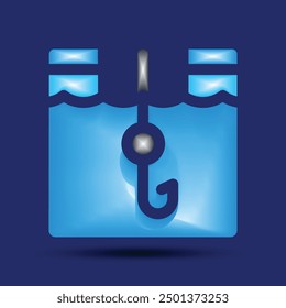 winter icons with mash grediant and background