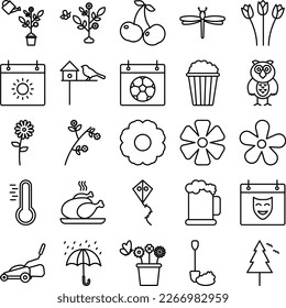 Winter icons pack, spring icons set, winter symbols, winter vector icons, new year  set, Tree pack, festival icons set, event , winter flat  set
