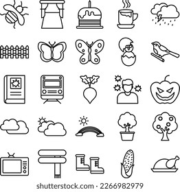 Winter icons pack, spring icons set, winter symbols, winter vector icons, new year  set, Tree pack, festival icons set, event , winter flat  set

