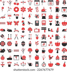 Winter icons pack, spring icons set, winter symbols, winter vector icons, new year  set, Tree pack, festival icons set, event , winter flat  set
