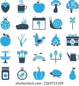 Winter icons pack, spring icons set, winter symbols, winter vector icons, new year  set, Tree pack, festival icons set, event , winter flat  set
