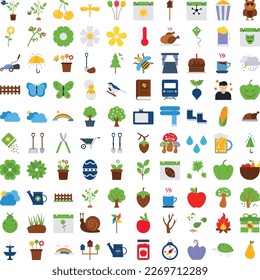 Winter icons pack, spring icons set, winter symbols, winter vector icons, new year  set, Tree pack, festival icons set, event , winter flat  set
